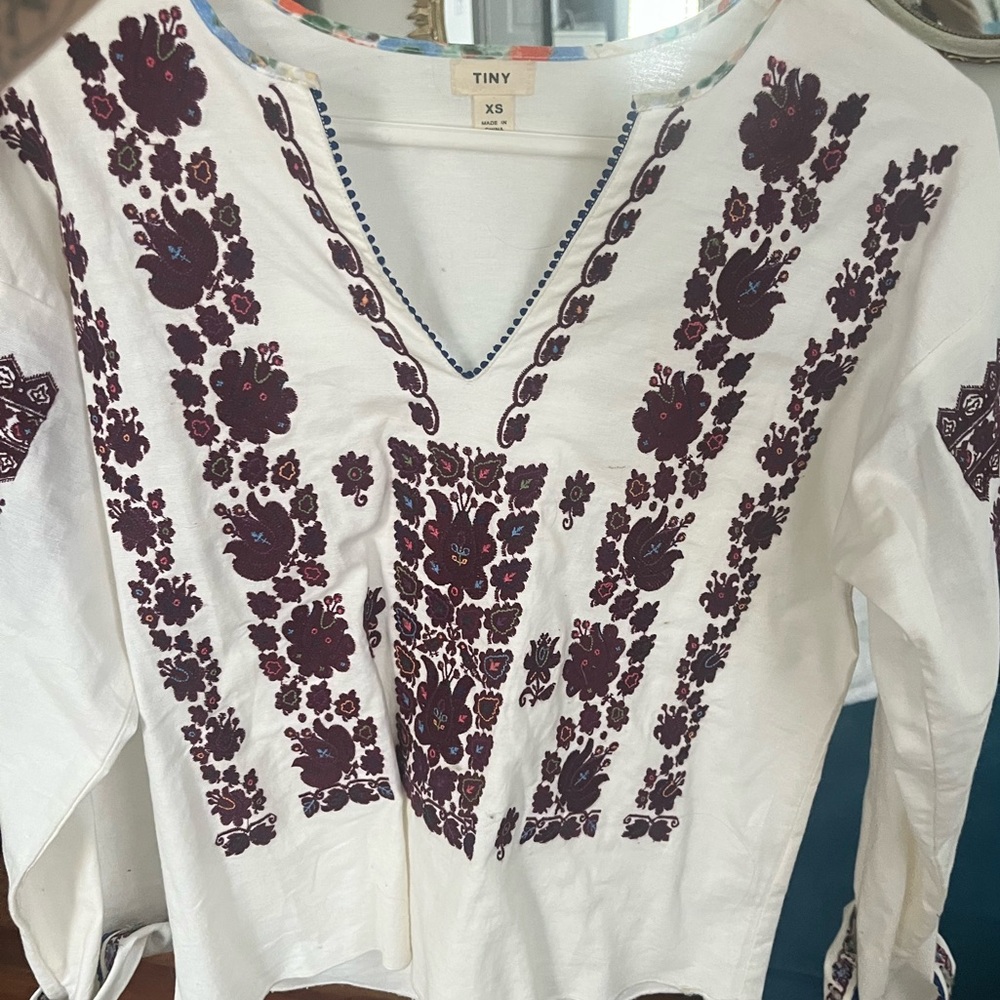 Anthropologie peasant style top size xs